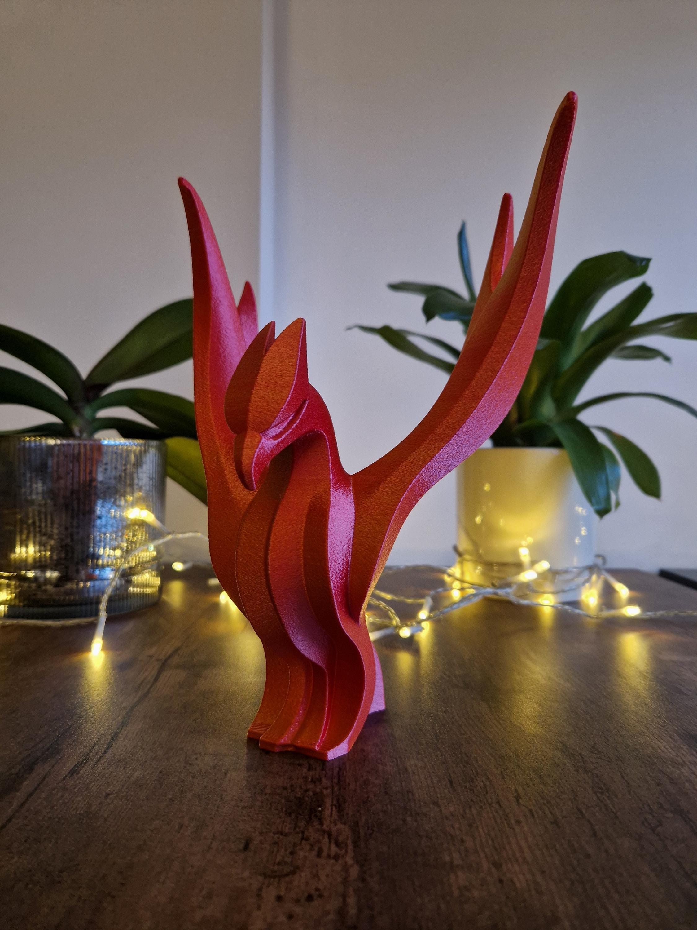 Geometric Phoenix Statue