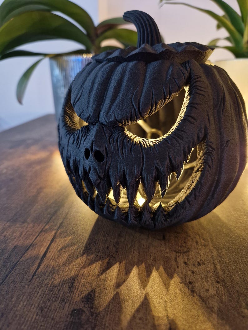Scary Pumpkin — Gothic Jack O Lantern, 3D printed Halloween decor
